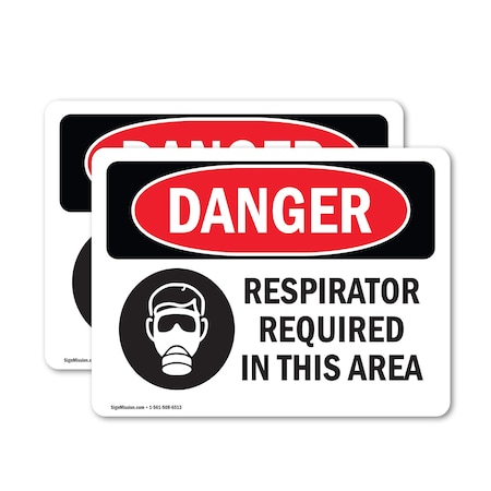 Signmission 10 in Height, 14 in Width, Vinyl Decal, Rectangle OS-2PACK-DS-D-1014-L-1544